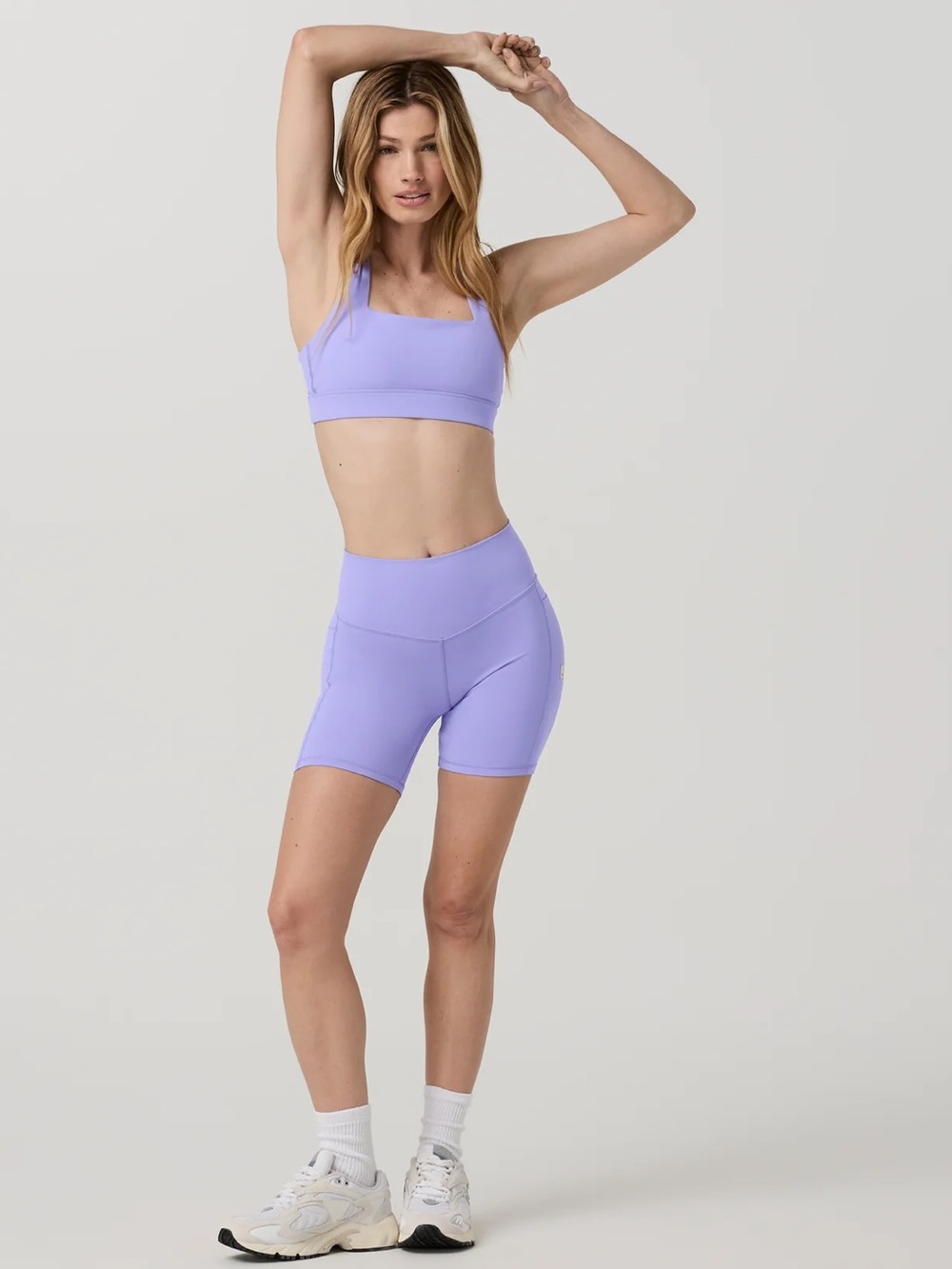 Vuori All the Form Shorts with Pockets 6” in Hyacinth